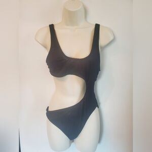BetterTan Black Cutout One-Piece Swimsuit